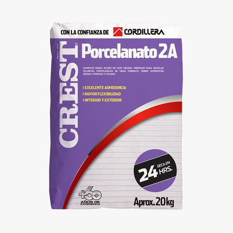 ADHESIVO CREST PORCELANATO 2A (20 KG)